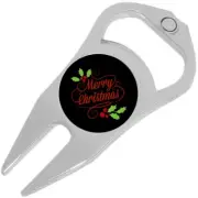 Merry Christmas Golf Ball Marker Divot Repair Tool Bottle Opener