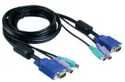 D-LINK DKVM-CB KVM Switch Cable 1.8M 6FT VGA Video Monitor PS2 Keyboard Mouse