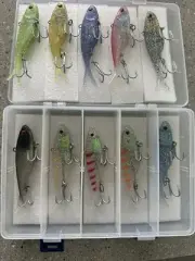 10 lures soft vibe 100mm quick catch quickcatch Sparklers sim transam threadys