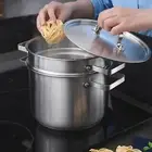 Saucepan Vegetable Asparagus Cooker Deep Fryer Pot for Frying Soup Blanching