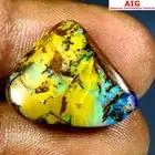 11.93 ct AIG Certified Fancy (18 x 16 mm) Unheated / Untreated Boulder Opal
