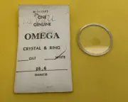 Omega Deville Crystal 28.6 mm MIS 1323 White Tension Ring. Engraved. NOS