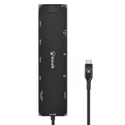 Bonelk Long-Life USB-C to 12-in-1 Multiport Powered Hub (Black)