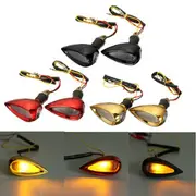 Pair 12V Universal Motorcycle Amber LED Turn Signal Indicator Running Light Bullet 32 GOLD