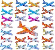 Toyvian 32pcs Colorful Mini Glider Planes for Boy Girl Fun Airplane Toys for Boys and Girls for Classroom Activities and Parties Random Style