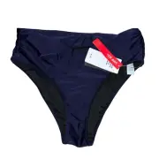 Baleaf Women's Swimwear Bikini Bottoms UPF 50+ Black V Cut Cheeky Size S Nwt
