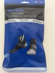NEENCA Unisex Compression Socks, Ankle length Socks size M Black /blue