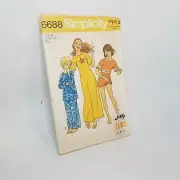 Simplicity 6688 Girls Sz 14 Nightgown Top Pants Panties Sewing Pattern UNCUT