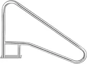 Stainless Steel Swimming Pool Handrail, Pool Rail, in Pool Railing 304 Stainless Steel Silver Rustproof Pool Handrail, Swimming Pool Handrail