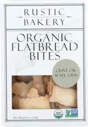 Rustic Bakery Olive Oil Sel Gris Flatbread Crackers 4 Ounce Pack