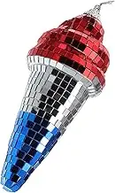 SHOWERORO Ice Cream Shaped Mirror Ball Decorations Unique Disco Ball Pendant for Bridal Showers Weddings and Parties for Bar and Ktv Decor Creative Hanging Ornaments