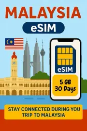 Best Malaysia esim Data Travel e sim High-Speed 5G / 4G 30 Days 5 GB