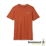 SMARTWOOL 男 塗鴉短 TEE /野性戶外 暗橙