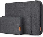 Inateck 360° Protection 13.3" Laptop Bag Sleeve Case Compatible with 14.2 MacBook M3/M2/M1 Pro/Max A2992/A2918/A2779/A2442 2023-2021, 13 MacBook Air 2012-2017, 13 MacBook Pro 2012-2015 - Black Grey