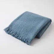 Morgan Boucle Throw - Denim Blue