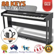 Classic 88 Key Electronic Digital Music Piano Keyboard 3 Pedals with Stand Black