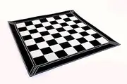 StonKraft Big Size 19" x 19" Genuine Leather Chess Board - | Roll-up Tournament Chess | Tournament Roll- up Chess (Black Suede)