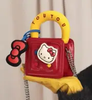Sanrio Hello Kitty Shoulder Handheld Chain Bag Cute Mini Gift Red