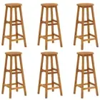 Bar Stools 6 pcs Solid Acacia Wood