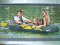 在飛比找Yahoo!奇摩拍賣優惠-玩樂生活 INTEX68347 釣魚船 游泳 潛水 橡皮艇 