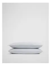 [Country Road] Brae Australian Cotton Stripe Standard Pillowcase Pair in Ciel Blue