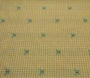 WAVERLY BUTTERFLY ROW YELLOW JACQUARD PLAID FURNITURE CUSHION FABRIC BY THE YARD
