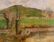 Paul Gauguin - Landscape near Pont-Aven Giclee Art Print on Canvas 36"