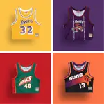 NBA球衣 MITCHELL&NESS MN 女式短款球衣 辣妹小姐姐露臍裝復古球衣小背心