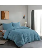 Peace Nest Clipped Jacquard Diamond Geometric Duvet Cover Set