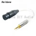 HALDANE HIFI 2.5MM TRRS 平衡公對 4PIN XLR 平衡母單晶銅鍍銀音頻適配器連接器