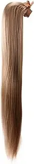 Prettyland BL70 Static-Free Long Hair Straight Ponytail One-Piece Clip-in Hairpiece Extensions Beige Blonde 60 cm