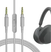 Geekria Audio Cable with Mic Compatible with Sony ULT WEAR, WH-1000XM5/1000XM4/1000XM3, WH-XB910N, WH-CH720N Headphones, 1/8" (3.5mm) to 3.5mm Replacement Stereo Cord (5.6 ft / 1.7 m)