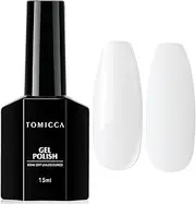 TOMICCA Gel Nail Polish White,15ml Professional UV LED Gel Polish for Manicure Nail DIY Salon