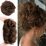 100% Remy Human Hair Messy Bun Extension Messy Hair Bun Hair Scrunchies Extension Curly Wavy Messy 100% Remy Human Hair Extensions Chignon for Women Updo Hairp