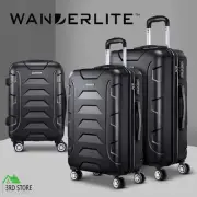 Wanderlite 3PCS Carry On Luggage Sets Suitcase TSA Travel Hard Case Lightweight