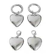 4Pcs Love Heart Pendant Shoe Buckle Martins Accessory Canvas Shoes Buckles