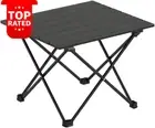 Camping Table Folding Portable Picnic Outdoor Dining Roll Up Aluminum Black