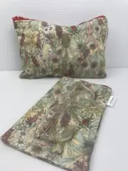 Wattle Flannel Flower Banksia Soft Glasses Case Make Up Bag Coin Handmade Aust