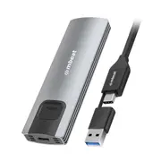 mbeat 10Gbps M.2 NVMe SATA SSD Enclosure Easily install Versatile Storage Options up to 4TB USB Connectivity with 2-in-1 Cable Package Weight: 102g MB-XCS-CM03GRY