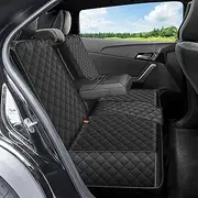 Dog Car Seat Cover, Sturdy Wear-Proof Back Seat Extender for Pet, Waterproof Dog Hammock Seat Cover with Detachable Hard Bottom, Storage Pockets Dog Bed for Car, SUV, Truck (Backseat Cover)