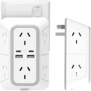 NEWSEE 6 AC Outlet Extender Power Strip Surge Protector with 4 USB Ports
