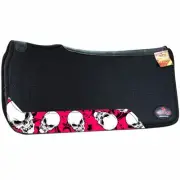 60HS High Quality 100% Wool Felt Hilason Western Horse Saddle Pad Skull