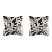 2x Kas Australia Madi Filled Cushion/Throw Pillow Home Decor Sqr 50x50cm Black