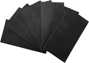Hide & Drink, Thick Leather Rectangles (3 x 6 in.) 8 Piece Set for Crafts/Tooling/Hobby Workshop, Heavy Weight (3-3.5mm) :: Charcoal Black