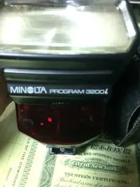 在飛比找Yahoo!奇摩拍賣優惠-Minolta Program 3200i 閃光燈 附原廠 