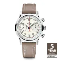 在飛比找Yahoo奇摩購物中心優惠-TITONI瑞士梅花錶 傳承系列 50年代復刻雙眼計時機械錶