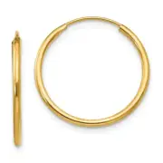 14k 14kt Yellow Gold Madi K Endless Hoop Earrings 17 mm