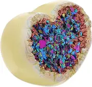 HAMPPLIES 1pc Amethyst Cluster Heart Shape Decor Natural Amethyst Adornment for Home Decoration DIY Jewelry Making Elegant Craft Material Unique Collectors and