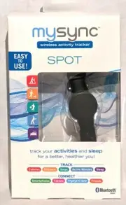 MySync Wireless Activity Tracker Band SPOT w/ Bluetooth Distance Minutes Sleep