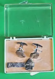 Jefferson Nickel Coin Cufflinks and Tie Clip